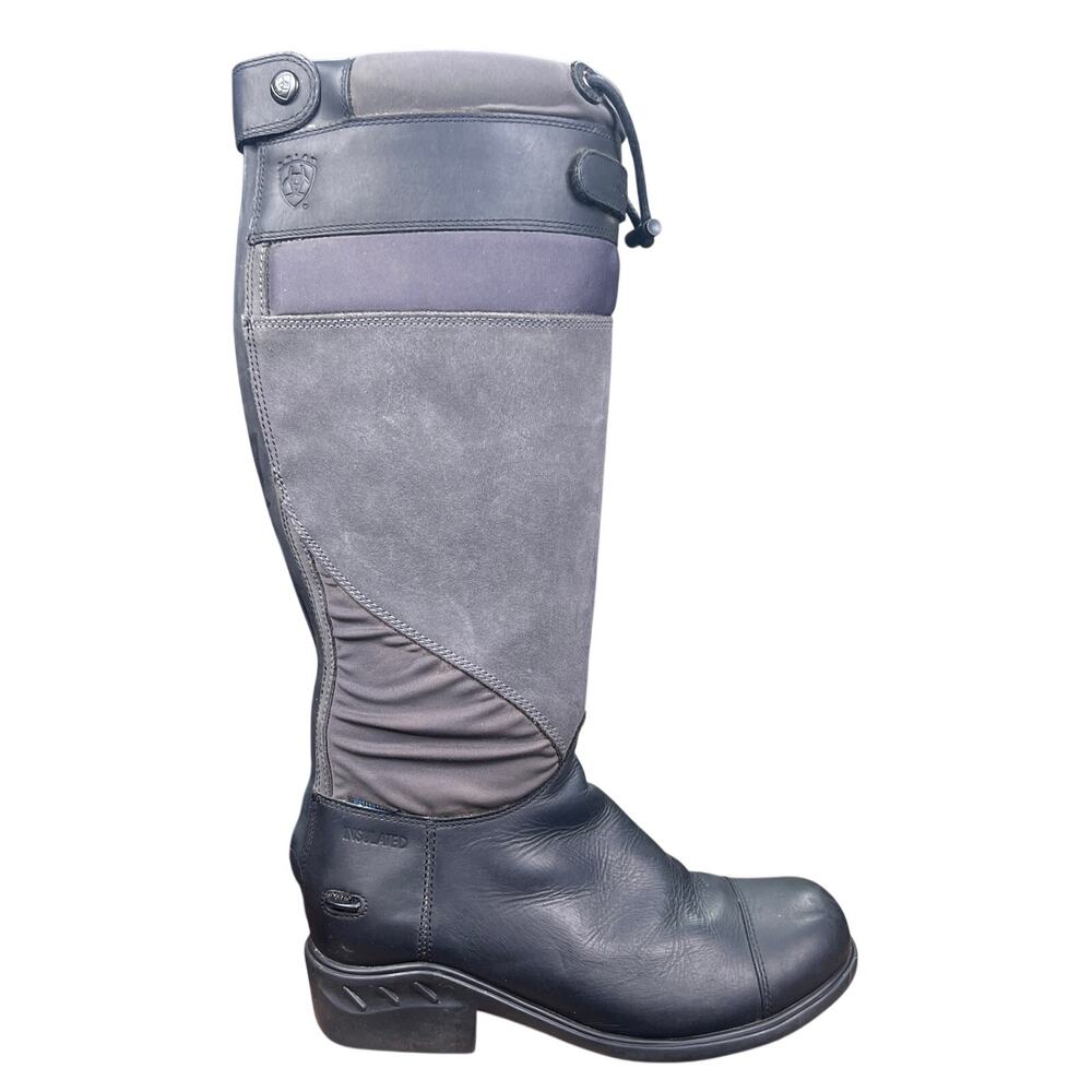 Ariat Bromont Insulated Waterproof Black Leather Tall Riding Boots Size 8 B